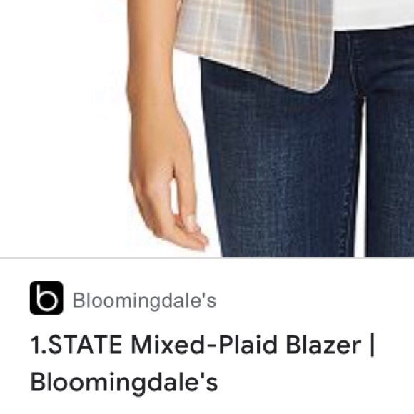 1. state mixed-plaid blazer - Picture 2 of 7